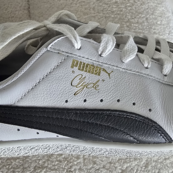 Puma Clyde Core, Gold Foil, Men's Black & White Sneakers SZ 10 - Picture 12 of 12